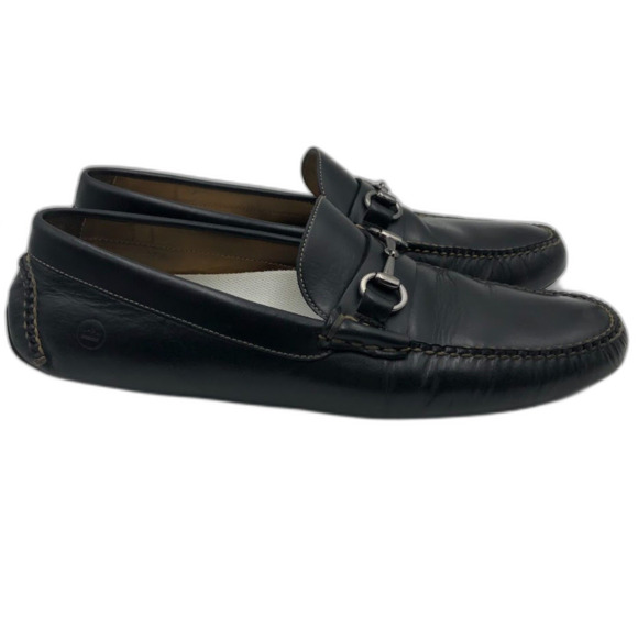 Peter Millar Men's Black Leather Slip On Loafers Driving Shoes Size 11.5M Brazil - Picture 3 of 13